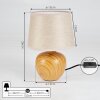 Lampe de table Stampa Brun, Couleur bois, 1 lumière