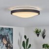 Plafonnier Kelva LED Vieux laiton, Noir, Blanc, 1 lumière