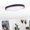 Plafonnier Kelva LED Vieux laiton, Noir, Blanc, 1 lumière