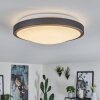 Plafonnier Kelva LED Vieux laiton, Noir, Blanc, 1 lumière