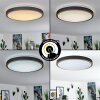 Plafonnier Kelva LED Vieux laiton, Noir, Blanc, 1 lumière