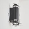 Applique murale d'extérieur Poupas Anthracite, 2 lumières