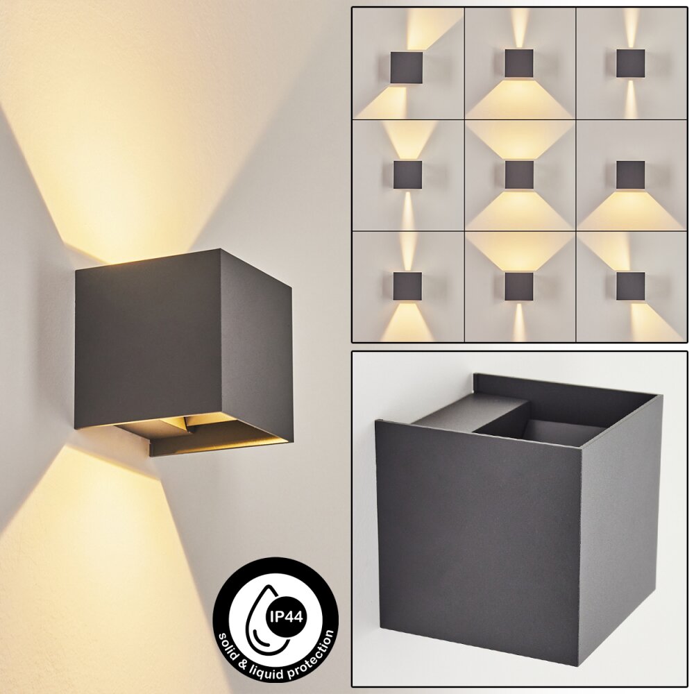 Applique murale d'extérieur Anobra LED Anthracite, Blanc, 1 lumière main product photo