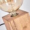 Lampe de table Heimola Brun, Couleur bois, 1 lumière