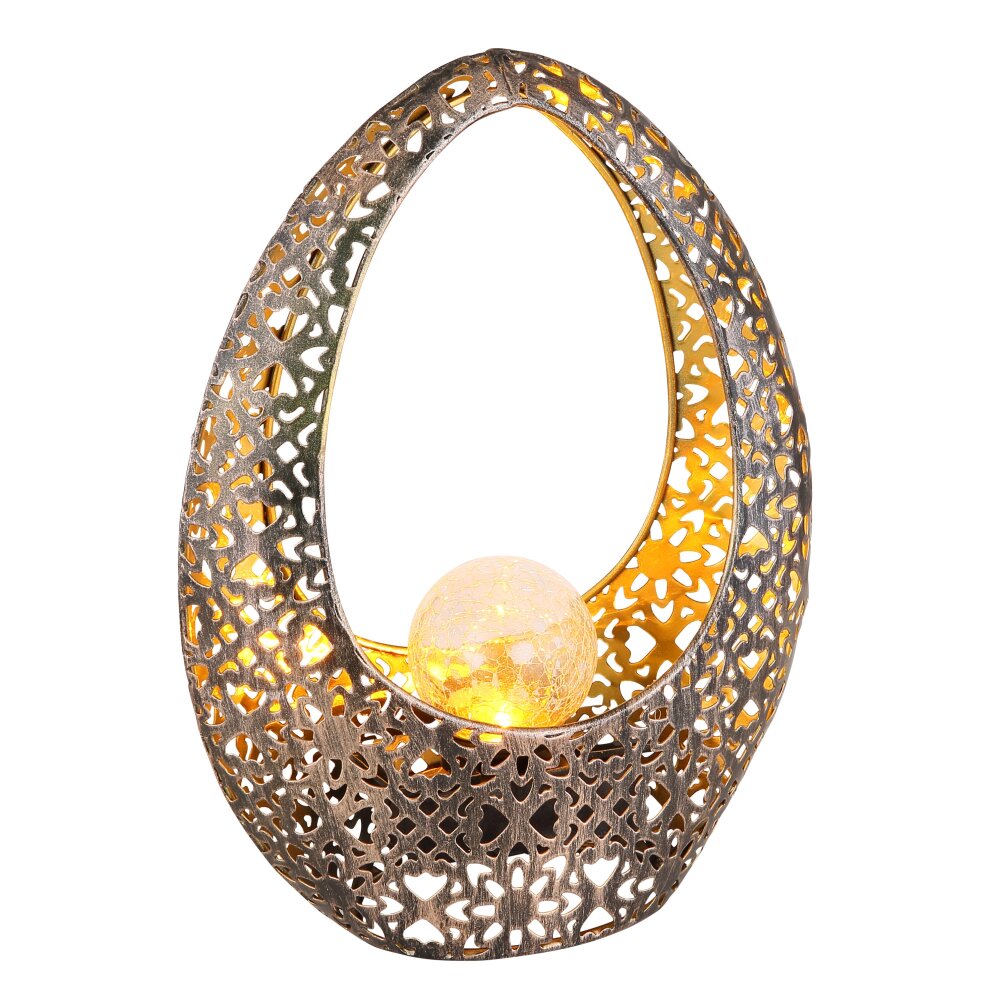 lampe solaire Globo LED Bronze, Or, 1 lumière main product photo