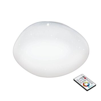 Plafonnier Eglo SILERAS-Z LED Blanc, 3 lumières, Changeur de couleurs