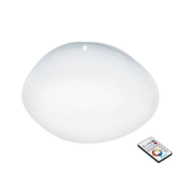 Plafonnier Eglo SILERAS-Z LED Blanc, 3 lumières, Changeur de couleurs