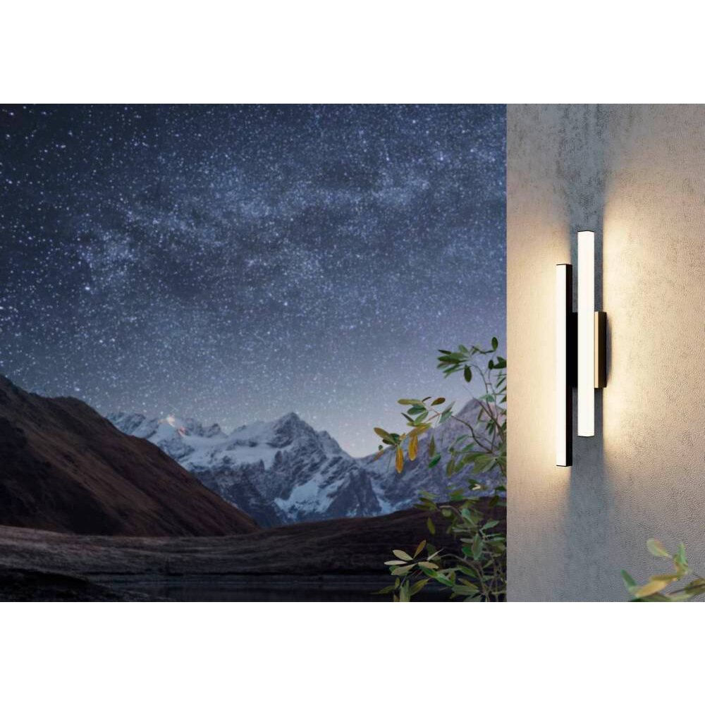 Applique murale d'extérieur Eglo SERRICELLA LED Noir, 2 lumières main product photo