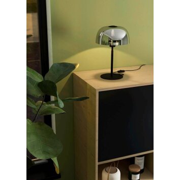 Lampe de table Eglo SOLO Noir, 1 lumière