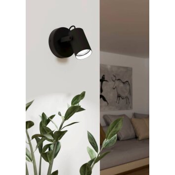 Applique murale Eglo SOREGO LED Noir, 1 lumière