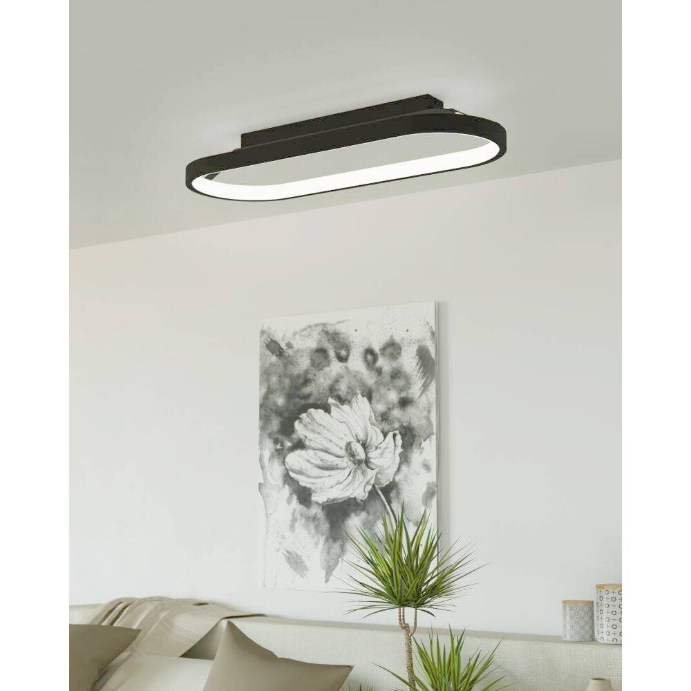 Plafonnier Eglo CODRIALES LED Noir, 1 lumière main product photo