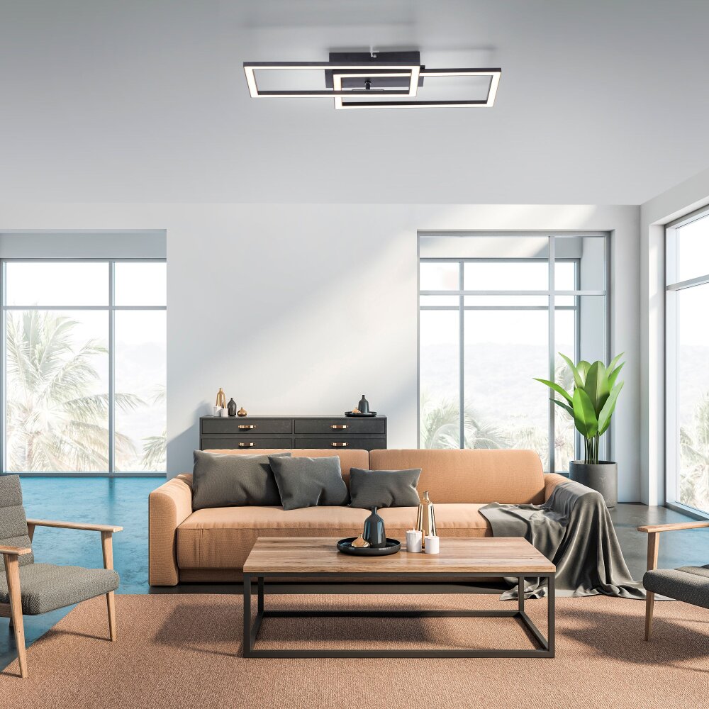 Plafonnier Leuchten-Direkt IVEN LED Noir, 1 lumière main product photo