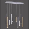 Suspension Paul Neuhaus PURE-GEMIN LED Aluminium, Noir, 10 lumières