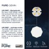 Suspension Paul Neuhaus PURE-GEMIN LED Aluminium, Laiton, Noir, 5 lumières