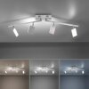 Plafonnier Paul Neuhaus PURE-MIRA LED Aluminium, 4 lumières, Télécommandes