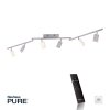 Plafonnier Paul Neuhaus PURE-MIRA LED Aluminium, 6 lumières, Télécommandes