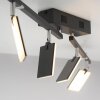 Plafonnier Paul Neuhaus PURE-MIRA LED Noir, 4 lumières, Télécommandes