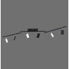 Plafonnier Paul Neuhaus PURE-MIRA LED Noir, 6 lumières, Télécommandes