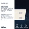 Plafonnier Paul Neuhaus PURE-NEO LED Aluminium, 4 lumières, Télécommandes