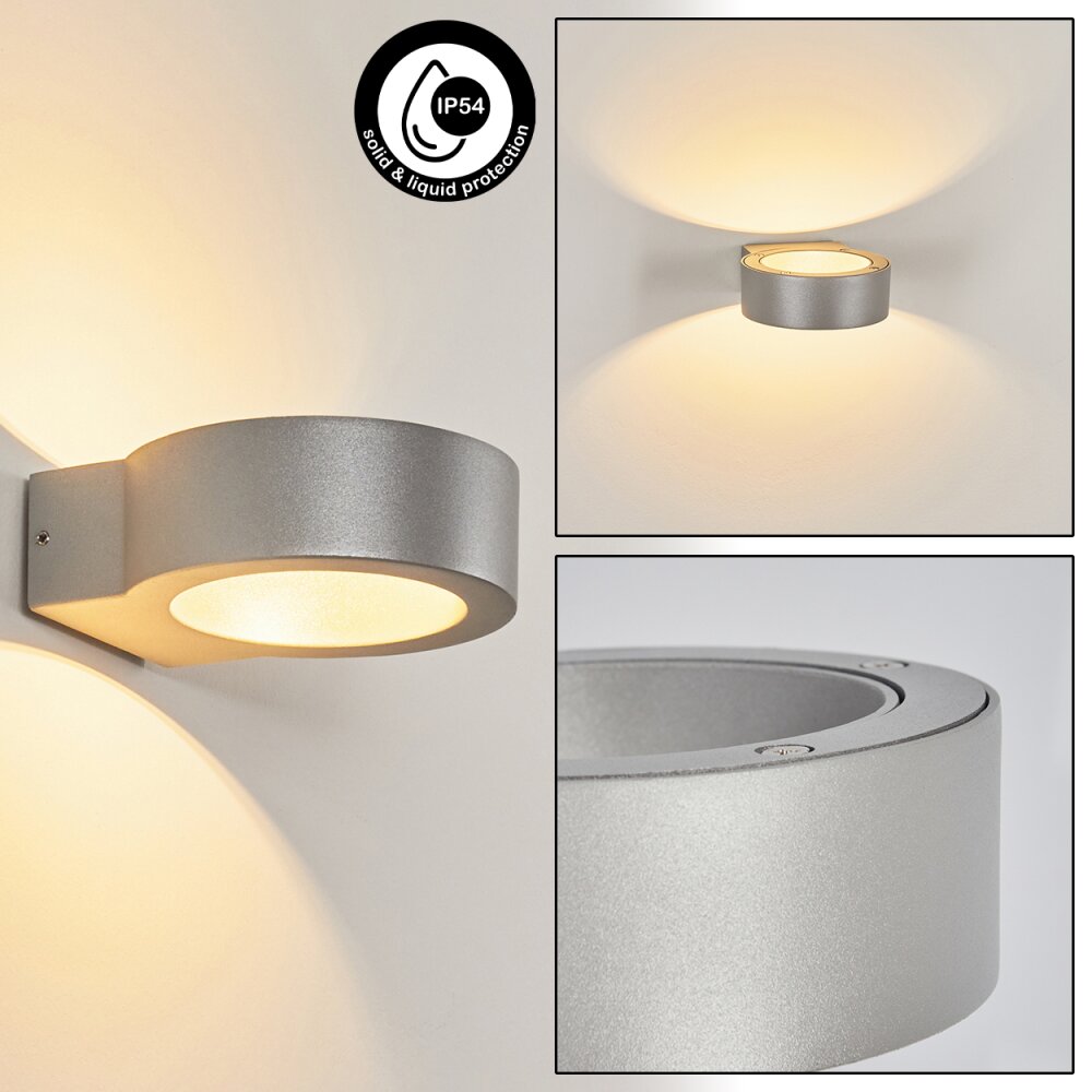 Applique murale d'extérieur Azervadinha LED Argenté, 1 lumière main product photo