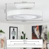 Ventilateur de plafond Azenha LED Blanc, 1 lumière, Télécommandes