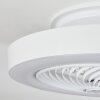 Ventilateur de plafond Azenha LED Blanc, 1 lumière, Télécommandes