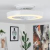 Ventilateur de plafond Azenha LED Blanc, 1 lumière, Télécommandes