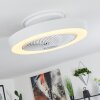 Ventilateur de plafond Azenha LED Blanc, 1 lumière, Télécommandes