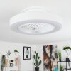 Ventilateur de plafond Azenha LED Blanc, 1 lumière, Télécommandes