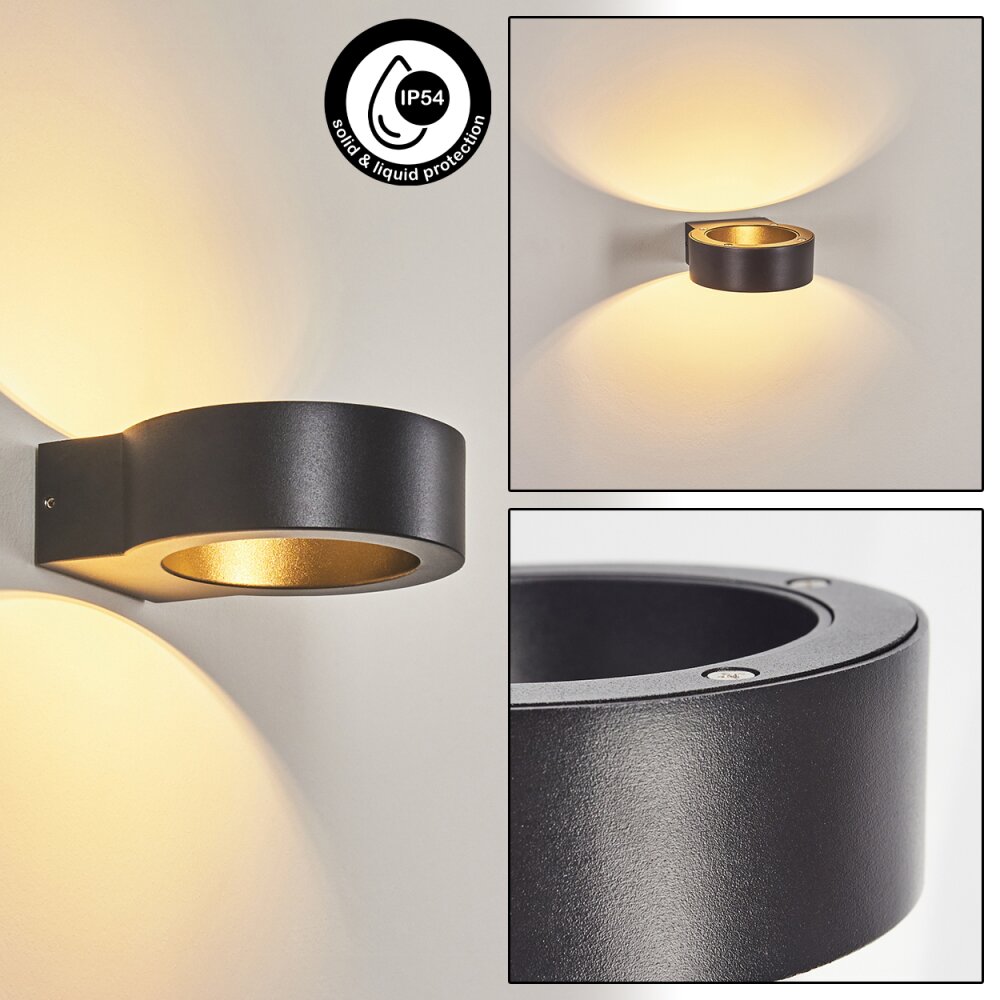 Applique murale d'extérieur Azervadinha LED Noir, 1 lumière main product photo