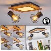 Plafonnier Bardhaman LED Noir, 3 lumières