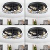 Ventilateur de plafond Moscavide Laiton, Noir, 4 lumières, Télécommandes