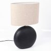 Lampe de table Lahnus Chrome, Noir, 1 lumière