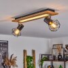 Plafonnier Bardhaman LED Chrome, Couleur bois, Noir, Blanc, 3 lumières