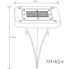 pieu de terre Globo SOLAR LED Acier inoxydable, 8 lumières