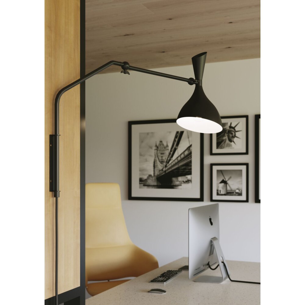Applique murale Luce-Design MORGAN Noir, 1 lumière main product photo