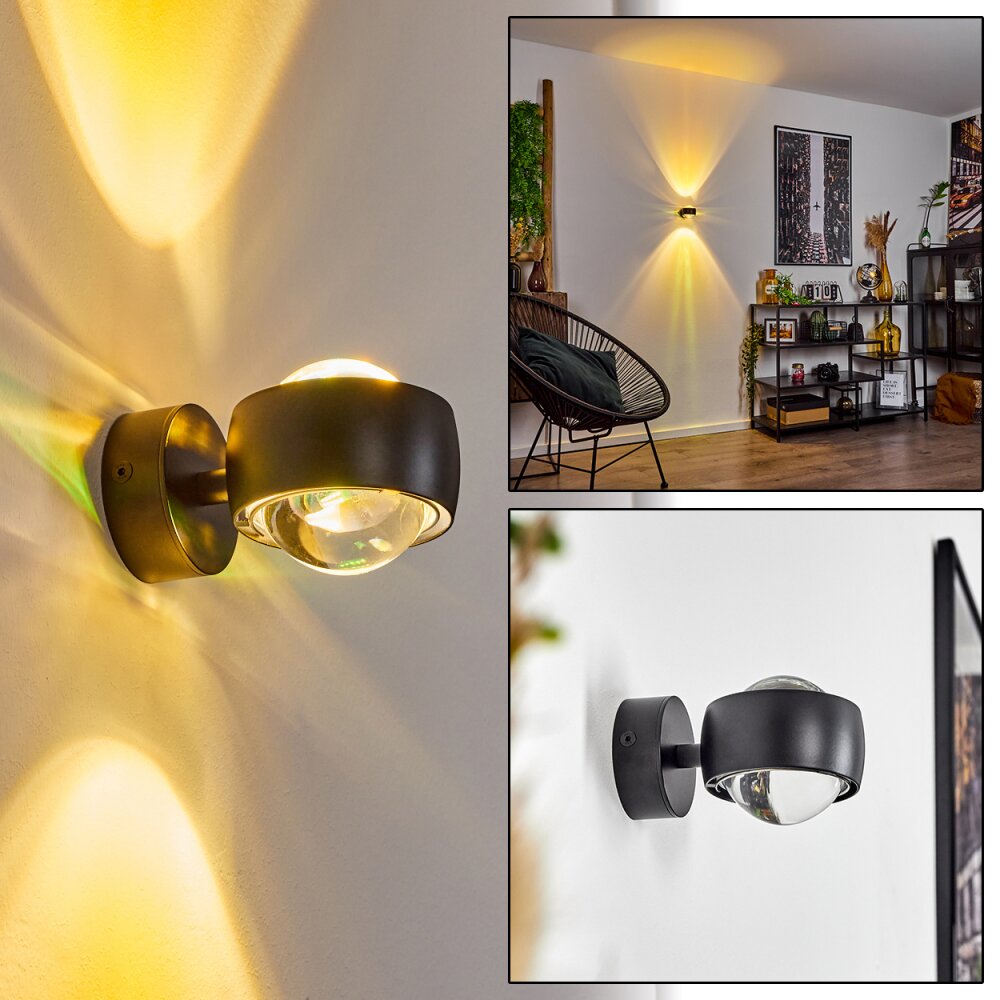 Applique murale Sapri Noir, 1 lumière main product photo
