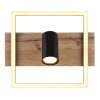 Plafonnier Globo KASSU LED Couleur bois, Noir, Blanc, 1 lumière