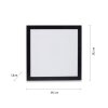 Plafonnier Leuchten-Direkt FLAT LED Noir, 1 lumière