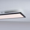 Plafonnier Leuchten-Direkt FLAT LED Noir, 1 lumière