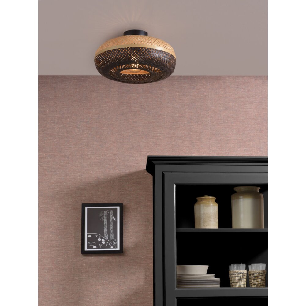 Plafonnier Good & Mojo PALAWAN Noir, 1 lumière main product photo