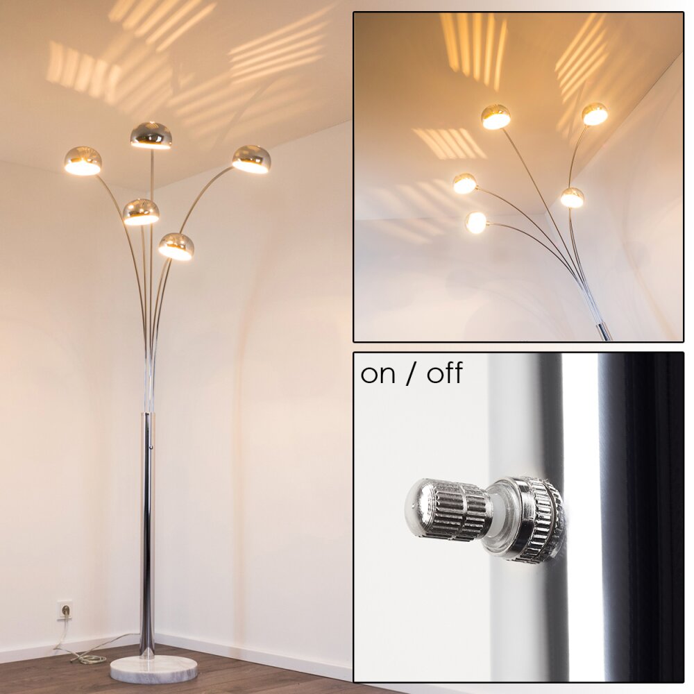 Lampadaire Nikkala Chrome, 5 lumières main product photo