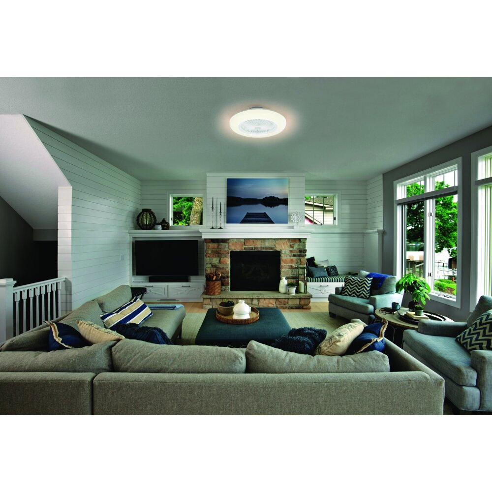 Ventilateur de plafond LEDVANCE Smart Blanc, 1 lumière, Télécommandes main product photo
