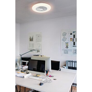 Ventilateur de plafond LEDVANCE Smart Blanc, 1 lumière, Télécommandes