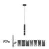 Suspension Paul-Neuhaus PURE-VEGA LED Noir, 3 lumières