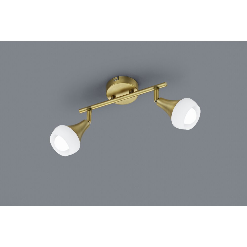 Plafonnier Trio-Leuchten Trumpet Laiton, 2 lumières main product photo