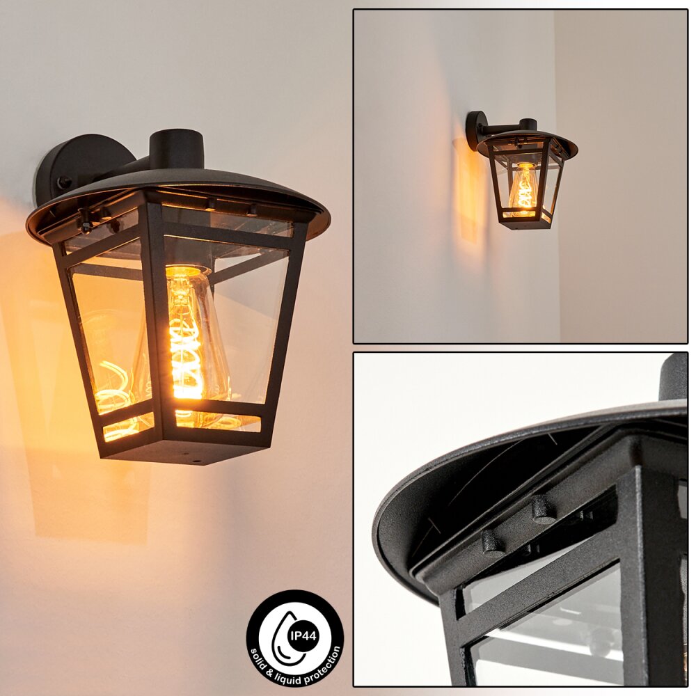 Applique murale d'extérieur Ausipar Noir, 1 lumière main product photo