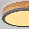 Plafonnier  Salmi LED Anthracite, Brun, Couleur bois, 1 lumière