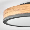 Plafonnier  Salmi LED Anthracite, Brun, Couleur bois, 1 lumière