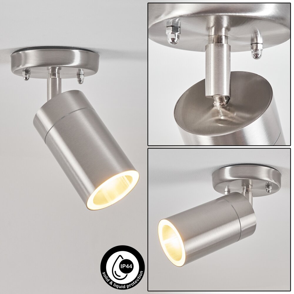 plafonnier extérieur Bessiebelle Acier inoxydable, Blanc, 1 lumière main product photo